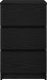 vidaXL Szafki nocne z 3 szufladami 2 szt. Czarne 39x35x65 cm 7