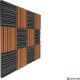 Panele akustyczne nowoczesne decor panel na ścianę Bitmat Equalizer szary brązowy 12 szt. 3m2 3