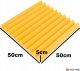 Pianka wygłuszająca akustyczna klin żółty szary zestaw 12 sztuk 50x50x5cm 4