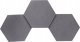 Pianki Akustyczne Hexagony 10 szt grubość 3cm wyciszenie ozdoba do studia na ściany 2