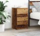 Szafki nocne z 3 szufladami 2 szt. Stare drewno 39x35x65 cm 1