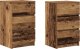 Szafki nocne z 3 szufladami 2 szt. Stare drewno 39x35x65 cm 2