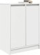 Komoda Biała 57x34x76 cm Drewno klejone 4