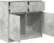 vidaXL Komoda z szufladą Betonowa szarość 80x34x76 cm Drewno klejone 5