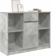 Komoda z szufladą Betonowa szarość 101x35x76 cm Drewno klejone 4
