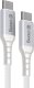 Kabel USB Crong USB-C - USB-C 0.25 m Biały (CRGAL025USCCWHI) 1