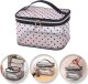eCarla Kosmetyczka damska kuferek transparentna czarne serca 13cm x 21cm KS125 1