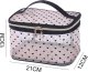 eCarla Kosmetyczka damska kuferek transparentna czarne serca 13cm x 21cm KS125 2
