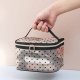 eCarla Kosmetyczka damska kuferek transparentna czarne serca 13cm x 21cm KS125 4