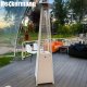 Parasol grzewczy Heckermann HS-PHM-H Srebrny ogrzewacz tarasowy Piramida 12