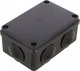 Puszka Natynkowa Hermetyczna Czarna Ip65 100 X 100 X 50Mm 6-Dławików S-Box 106C Pawbol 1