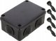 Puszka Natynkowa Hermetyczna Czarna Ip65 100 X 100 X 50Mm 6-Dławików S-Box 106C Pawbol 2