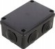 Puszka Natynkowa Hermetyczna Czarna Ip65 120 X 80 X 50Mm 6-Dławików S-Box 206C Pawbol 1