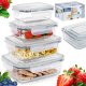 ZESTAW SZKLANYCH POJEMNIKÓW NA ŻYWNOŚĆ Z POKRYWAMI I USZCZELKAMI 229151 1