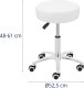 Taboret stołek kosmetyczny na kółkach do 120 kg COMO - biały Taboret stołek kosmetyczny na kółkach do 120 kg COMO - biały 4