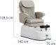 Fotel podologiczny do pedicure z funkcją masażu brodzikiem - beżowy Fotel podologiczny do pedicure z funkcją masażu brodzikiem - beżowy 8