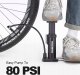 Pompka rowerowa uniwersalna nożna podłogowa z manometrem - czarna Pompka rowerowa uniwersalna nożna podłogowa z manometrem - czarna 6
