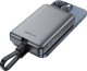 Powerbank magnetyczny 10000mAh indukcyjny 2x USB-C PD 30W + kabel USB-C - czarny Powerbank magnetyczny 10000mAh indukcyjny 2x USB-C PD 30W + kabel USB-C - czarny 4