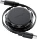 Kabel przewód USB-C - USB-C zwijany z organizerem 60W - czarny Kabel przewód USB-C - USB-C zwijany z organizerem 60W - czarny 1