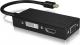 Adapter AV Icy Box DisplayPort Mini - HDMI - D-Sub (VGA) - DVI-I czarny (IB-AC1032) 2