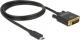 Kabel USB Delock USB-C - DVI-D 1 m Czarny (85320) 1
