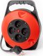 Kabel przedłużacz 230V 8m 16A czarny na bębnie 4 gniazda PLATINET (46090) 1