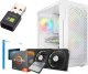 BIAŁY GAMINGOWY KOMPUTER DO GIER RYZEN 5 3600 16GB RTX 3050 SSD M.2  1TB W11 3xRGB 1