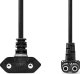 Nedis CEGL11075BK20 kabel zasilające Czarny 2 m Wtyczka zasilająca typu C C1 panel 2