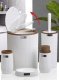 ZESTAW ŁAZIENKOWY 5 ELEMENTÓW KOMPLET DO WC ŁAZIENKI BIAŁY OKRĄGŁY LOFT 2