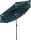PARASOL OGRODOWY Z OŚWIETLENIEM ŻARÓWKI LED 270CM TURKUSOWY 2