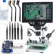Mikroskop Cyfrowy dla Elektronika Techrebal x1200 Uchwyt IPA MAX Pęsety 1