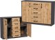 Meble-Bestseller Komoda K019 Grafit-Wotan 85x110x35 cm 1