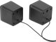 MANHATTAN Lautsprecher f�r PC und Laptop 2600 Series zwei verbundene Lautsprecher 1,4 m USB-Kabel USB-C/USB-A-Adapter schwarz/silber 3