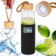 Butelka na wodę szklana z silikonowym pokrowcem 500 ml 6