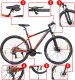 ROWER GÓRSKI MTB 29 SHIMANO 24 BIEGI 2xTarcze RAMA 21" KOŁA 29" 180-195cm 9