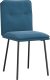 vidaXL Krzesła stołowe, 4 szt., niebieskie, obite aksamitem 3