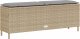 vidaXL Ławka ogrodowa z poduszką beżowa 110x30x40,5 cm polirattan 6