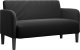 vidaXL Sofa dwuosobowa czarna 109 cm aksamitna 2