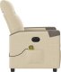 vidaXL Rozkładany fotel masujący, elektryczny, kremowy, tkanina 6