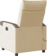 vidaXL Rozkładany fotel masujący, elektryczny, kremowy, tkanina 7