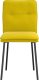 vidaXL Krzesła stołowe, 2 szt., żółte, obite aksamitem 4