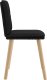 vidaXL Krzesła stołowe, 4 szt., czarne, obite tkaniną 5