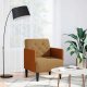 vidaXL Sofa Fotel z Podłokietnikami Brązowy 55 cm Aksamit 1