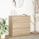 vidaXL Szafka, dąb sonoma, 80x35x76 cm, materiał drewnopochodny 1