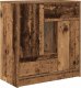 vidaXL Komoda z szufladami i drzwiami, stare drewno, 70,5x34x74,5 cm 2