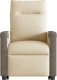 vidaXL Podnoszony fotel masujący, rozkładany, kremowy, obity tkaniną 5