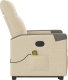 vidaXL Podnoszony fotel masujący, rozkładany, kremowy, obity tkaniną 6