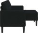 vidaXL Sofa 2-osobowa z szezlongiem w kształcie litery L, czarna 5