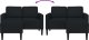 vidaXL Sofa 2-osobowa z szezlongiem w kształcie litery L, czarna 7