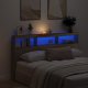 vidaXL Zagłówek z półkami i LED, dąb artisan, 180x17x102 cm 1